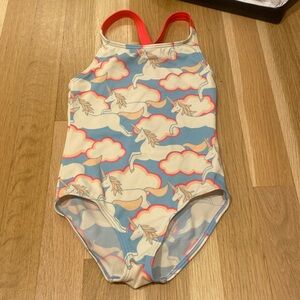 Mini Boden unicorn bathing suit size 4-5